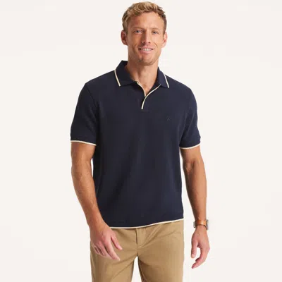 Nautica Mens Classic Fit Printed Polo In Navy Seas