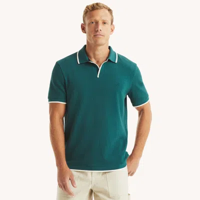 Nautica Mens Classic Fit Printed Polo In Deep Atlantic