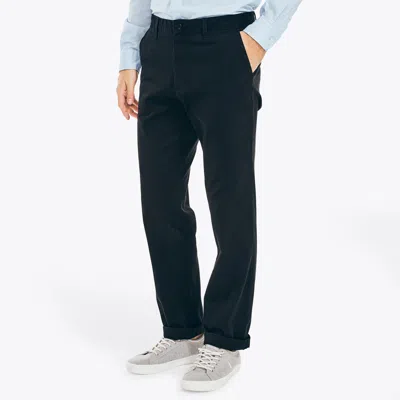 Nautica Mens Classic Fit Twill Pant In Black