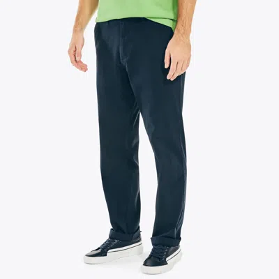 Nautica Mens Classic Fit Twill Pant In Blue