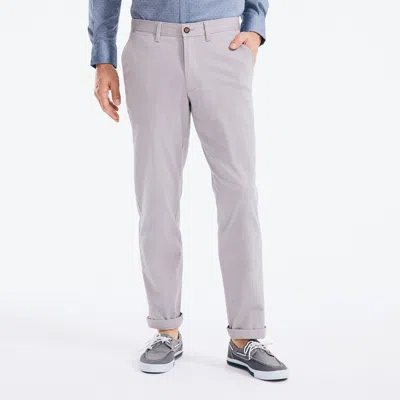 Nautica Mens Classic Fit Twill Pant In Grey
