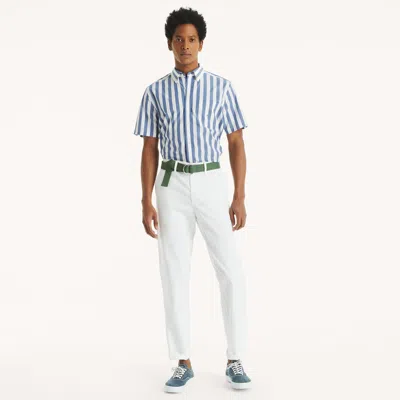 Nautica Mens Classic Fit Twill Pant In White