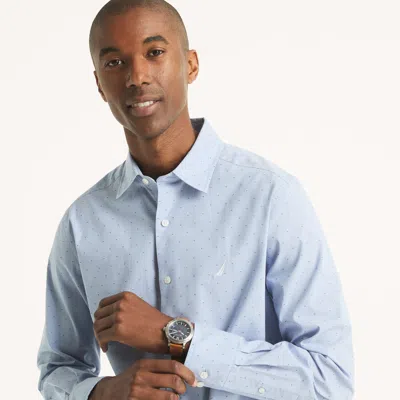 Nautica Mens Classic Fit Wrinkle-resistant Dobby Shirt In Multi