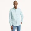 Nautica Mens Classic Fit Wrinkle-resistant Plaid Shirt In Blue