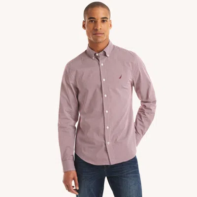 Nautica Mens Classic Fit Wrinkle-resistant Plaid Shirt In Multi