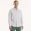 Nautica Mens Classic Fit Wrinkle-resistant Plaid Shirt In White