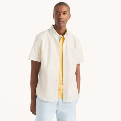 Nautica Mens Classic Fit Wrinkle-resistant Plaid Short-sleeve Shirt