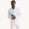 Nautica Mens Classic Fit Wrinkle-resistant Printed Shirt In White