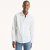 Nautica Mens Classic Fit Wrinkle-resistant Printed Shirt In Blue
