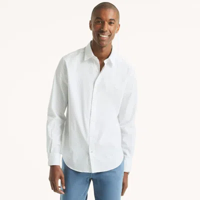 Nautica Mens Classic Fit Wrinkle-resistant Printed Shirt In Blue