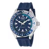 Nautica Mens Clearwater Beach 3-hand Silicone Watch In Blue