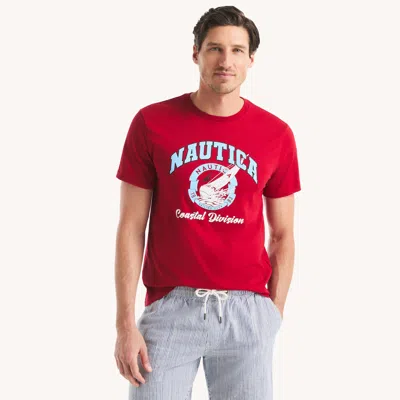 Nautica Mens Coastal Division Graphic T-shirt