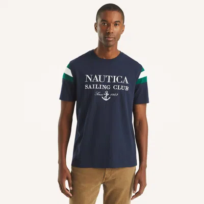 Nautica Mens Colorblock Crewneck T-shirt In Multi