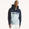 Nautica Mens Colorblock Nautex Fleece Hoodie In Blue
