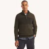 Nautica Mens Colorblock Quarter-zip Sweater In Multi