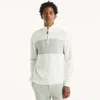 Nautica Mens Colorblock Quarter-zip Sweater In White