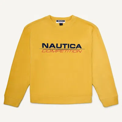 Nautica Mens Competition '90's Reissue Sweatshirt In Gold