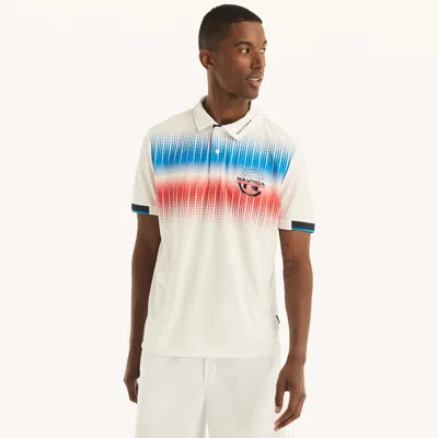 Nautica Mens Competition Sustainably Crafted Classic Fit Polo In Beige