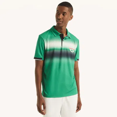 Nautica Mens Competition Sustainably Crafted Classic Fit Polo In Green