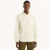 Nautica Mens Corduroy Printed Shirt In White