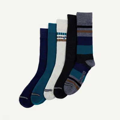 Nautica Mens Dress Crew Socks, 5-pack In Multi