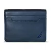 Nautica Mens Embossed Logo Card Case In Blue