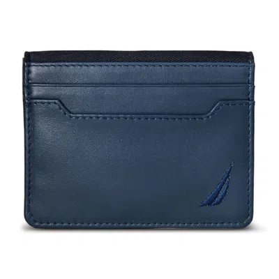 Nautica Mens Embossed Logo Card Case In Multi