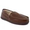 Nautica Mens Faux-fur-lined Slipper In Brown