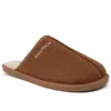 Nautica Mens Faux-fur-lined Slipper In Brown