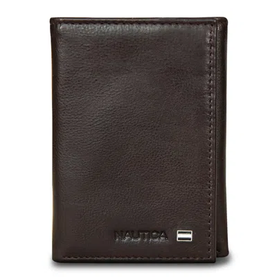 Nautica Mens Flag Trifold Wallet In Multi