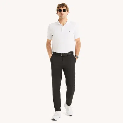 Nautica Mens Flat-front Performance Pant In Black