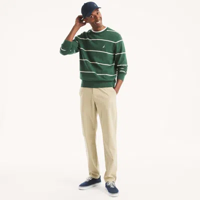 Nautica Mens Flat-front Performance Pant In Neutral