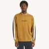 Nautica Mens Fleece Crewneck Sweatshirt In Brown