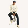 Nautica Mens Fleece Crewneck Sweatshirt In White