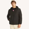 Nautica Mens Fleece Jacket In Brown