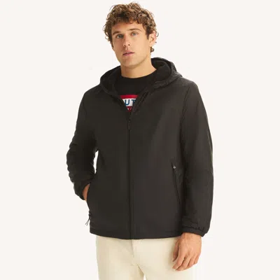 Nautica Mens Fleece Jacket In Brown