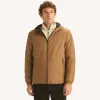Nautica Mens Fleece Jacket In Brown