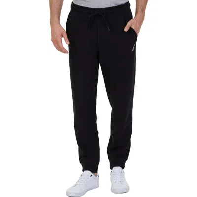 Nautica Mens Fleece Lined Cotton Jogger Pants In Black