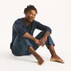 Nautica Mens Fleece Pajama Pant In Blue