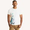 Nautica Mens Foil 1983 Sailing Graphic T-shirt In White
