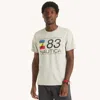 Nautica Mens Foil '83 Graphic T-shirt In Gray