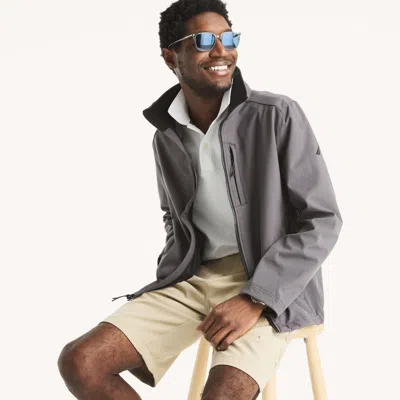 Nautica Mens Full-zip Jacket In Grey