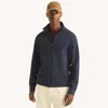 Nautica Mens Full-zip Mock-neck Sweatshirt In Multi