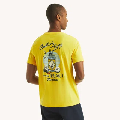 Nautica Mens Getting Tipsy Graphic T-shirt In Multi