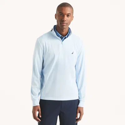 Nautica Mens Half-zip Pullover In Blue