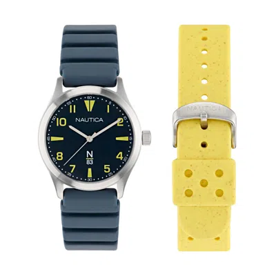 Nautica Mens Hannay Bay Wheat Fiber Quartz Analog Watch In Neutral
