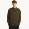 Nautica Mens Herringbone Flannel Shirt In Green