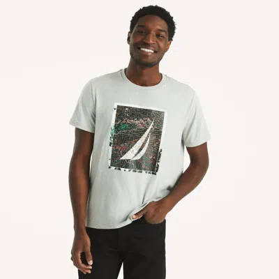 Nautica Mens J-class Graphic T-shirt In Grey