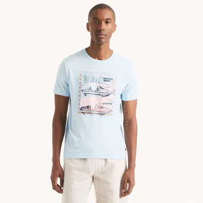 Nautica Mens Jet Ski Graphic T-shirt In Blue