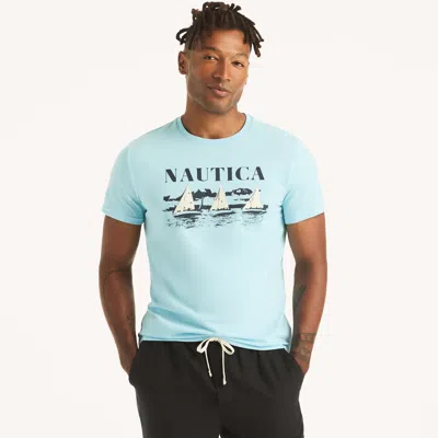 Nautica Mens Keep Calm Graphic T-shirt In Animal Print